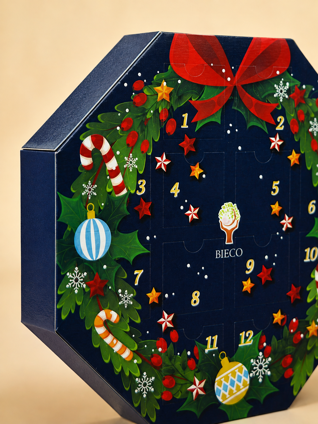 Octagon Tear-Open Advent Calendar Boxes