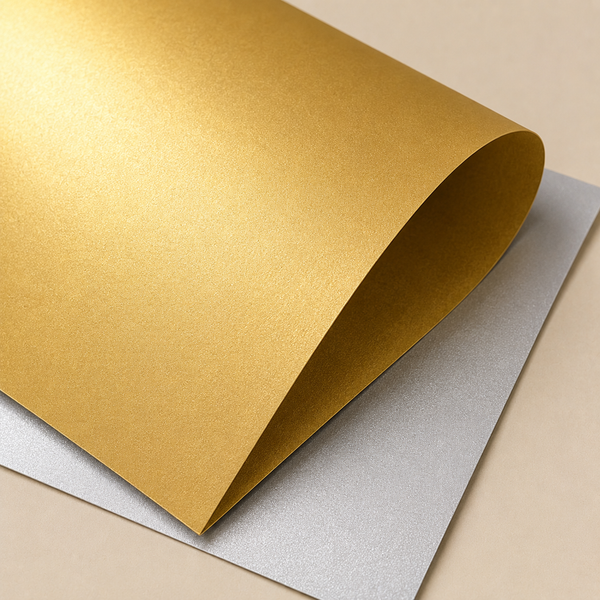 Gold and silver cardstock
