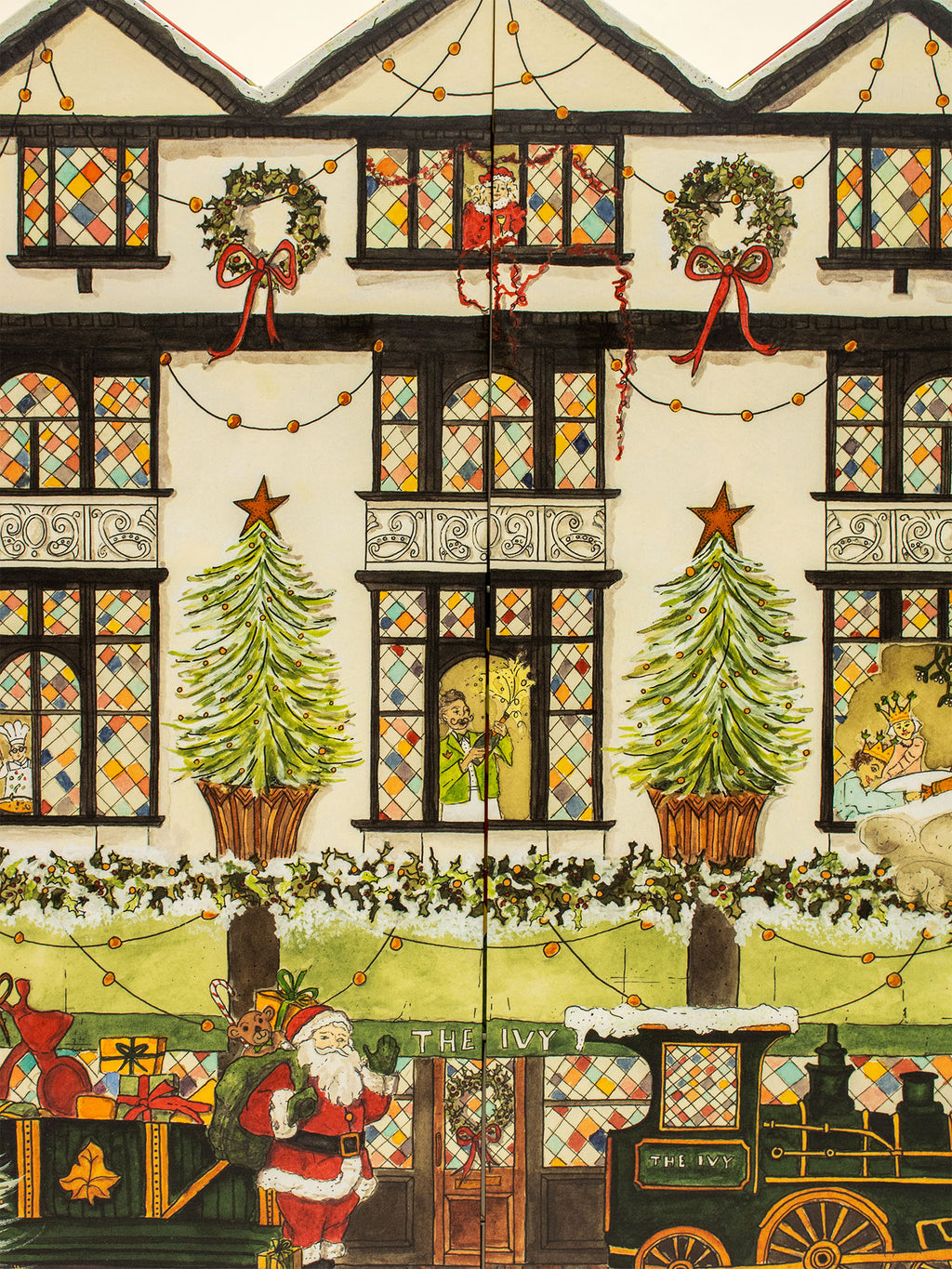 Santa House Shape Advent Calendar Boxes