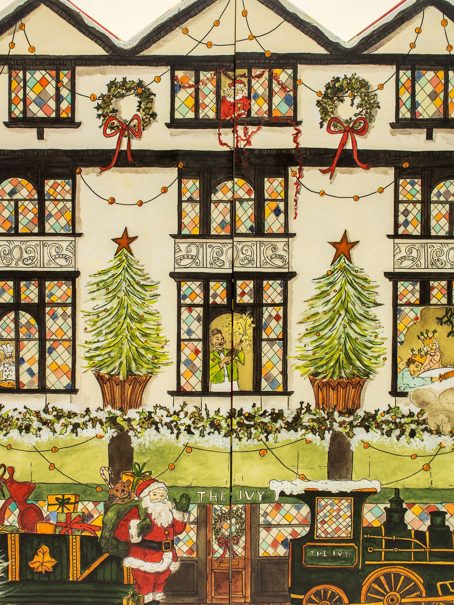 Santa House Shape Advent Calendar Boxes