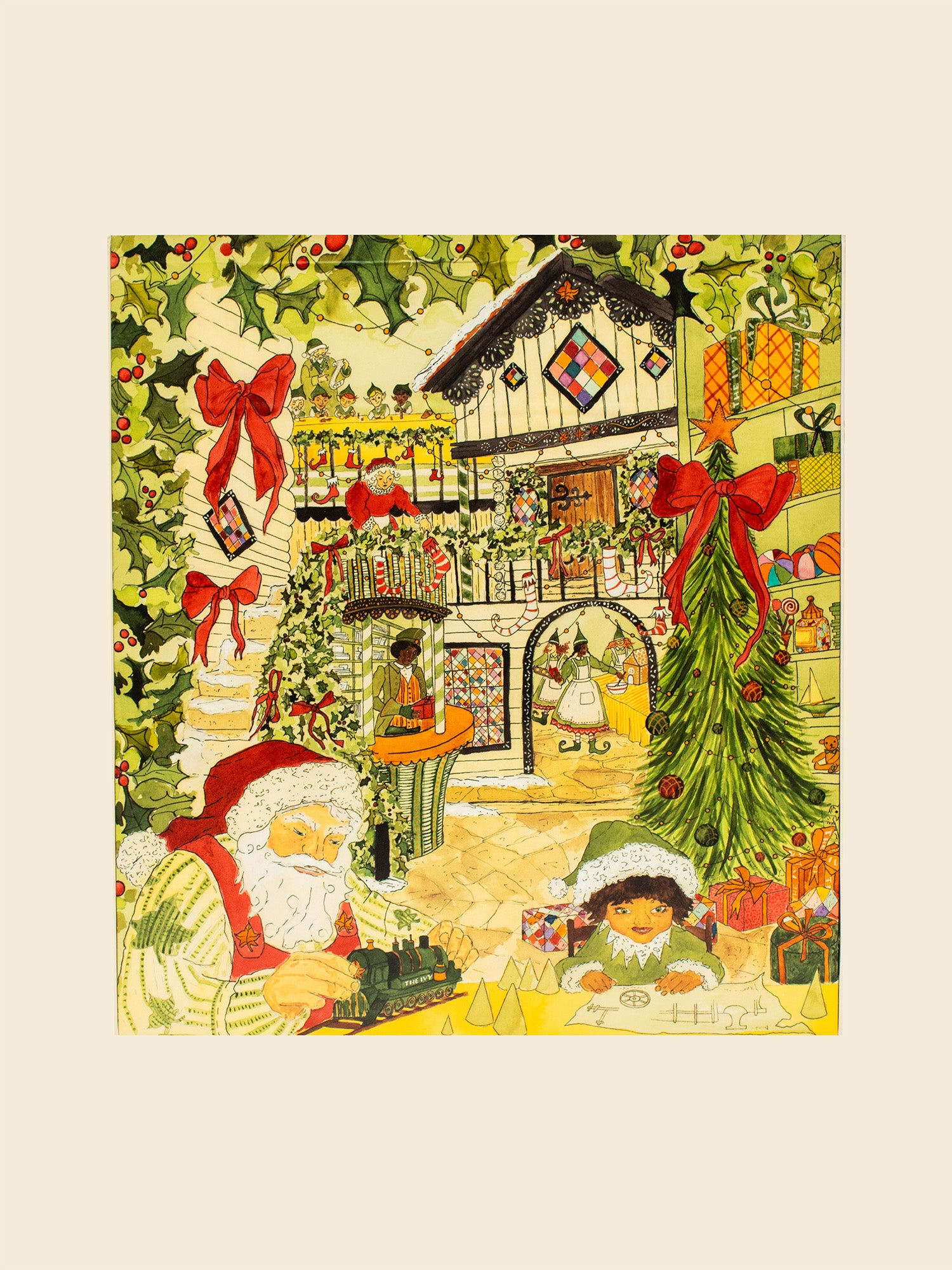 Santa House Shape Advent Calendar Boxes