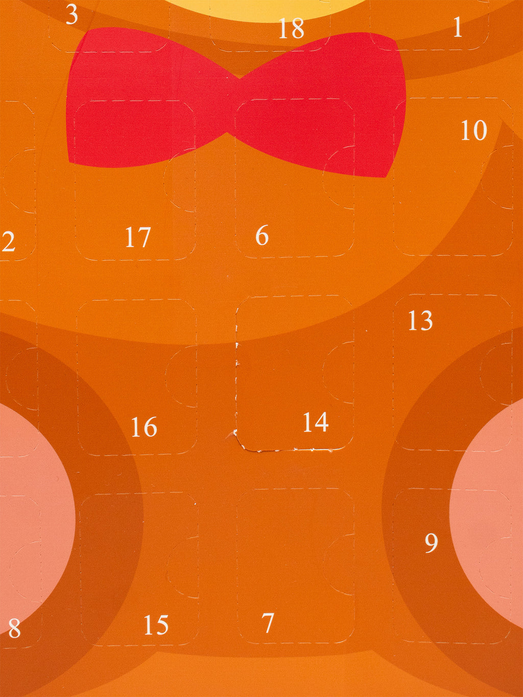 Teddy Bear Perforated Paperboard Advent Calendar